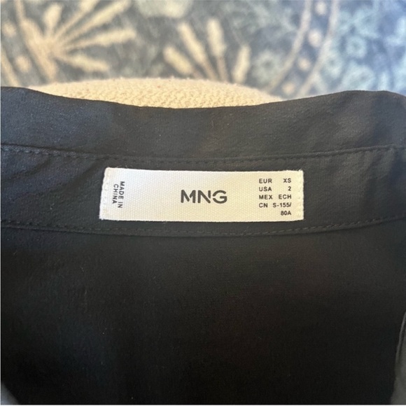 Mango MNG - NWOT black cutout button front mini shirt dress - Picture 4 of 13